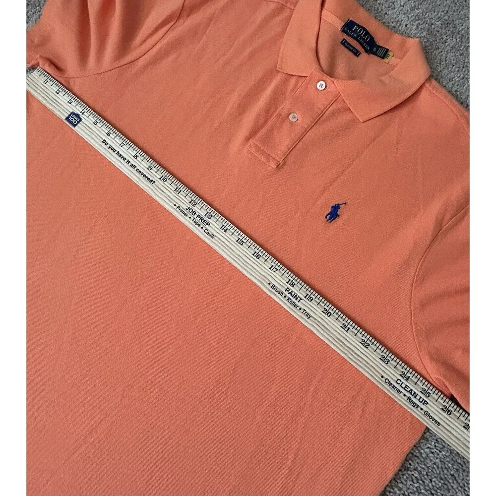 Polo Ralph Lauren Orange Short Sleeve‎ Classic Fit Polo Shirt Men's XL TG
